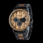 Wooden Chronograph Military Watch