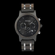 Wooden Chronograph Military Watch