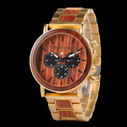Wooden Chronograph Military Watch