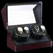 4 slot oscillating wooden storage box