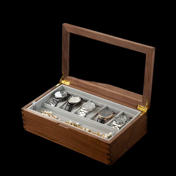 Walnut Watch Storage Box